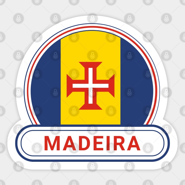 Madeira Country Badge - Madeira Flag Sticker by Yesteeyear